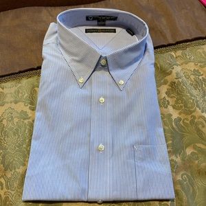 NWT Tommy Hilfiger Classic Pinstriped Dress Shirt
